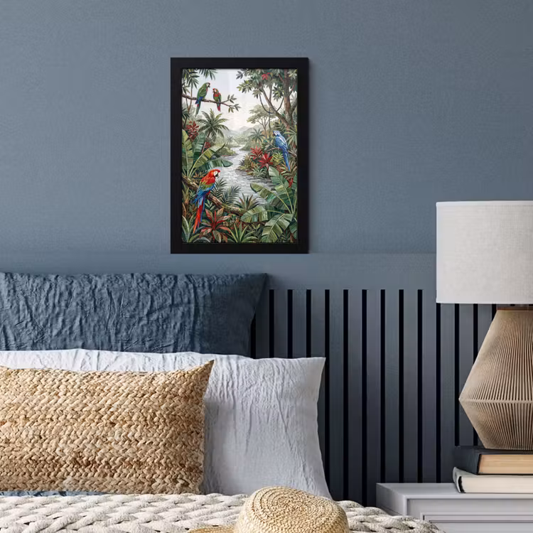 Poster met lijst - Vogel - Jungle - Natuur - Mozaïek - Groen — 4