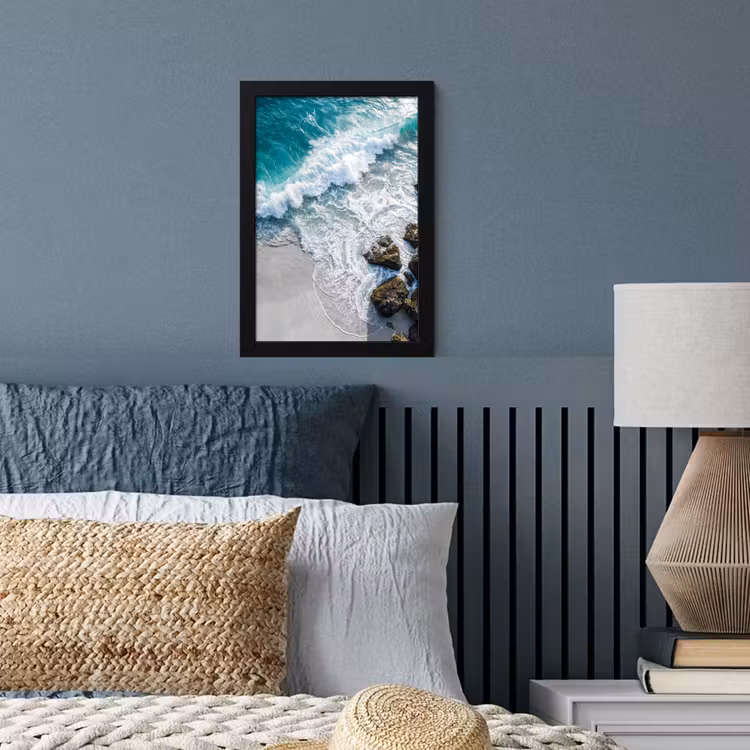 Poster met lijst - Zee - Golf - Strand - Natuur - Blauw — 4