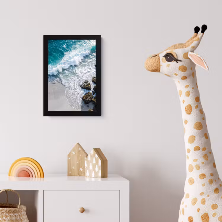 Poster met lijst - Zee - Golf - Strand - Natuur - Blauw — 5