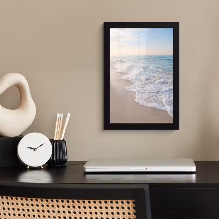 Poster met lijst - Zee - Golven - Strand - Natuur - Wit — 3