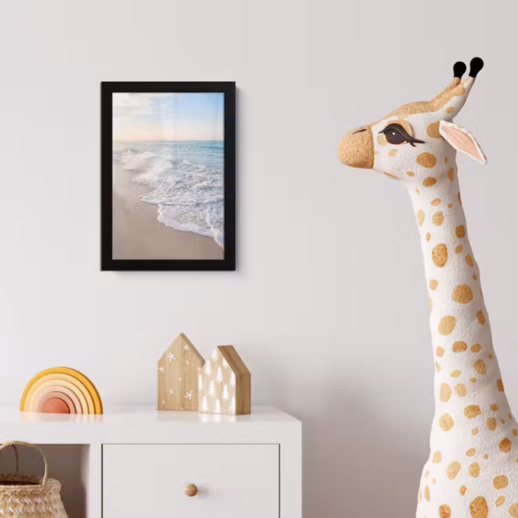 Poster met lijst - Zee - Golven - Strand - Natuur - Wit — 5