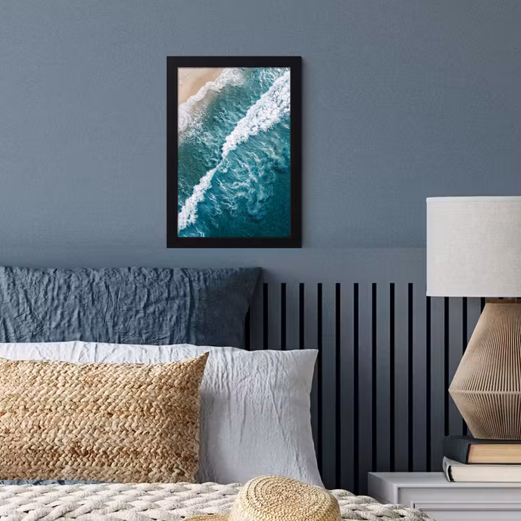 Poster met lijst - Zee - Strand - Golven - Natuur - Blauw — 4