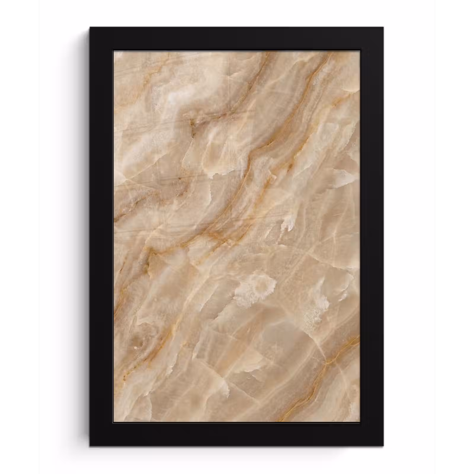 Poster met lijst - Steen - Ader - Natuur - Modern - Beige — 1