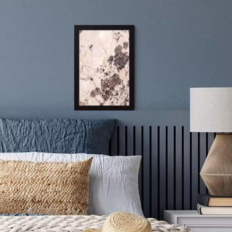 Poster met lijst - Natuursteen - Patroon - Abstract - Beige - Grijs — 4