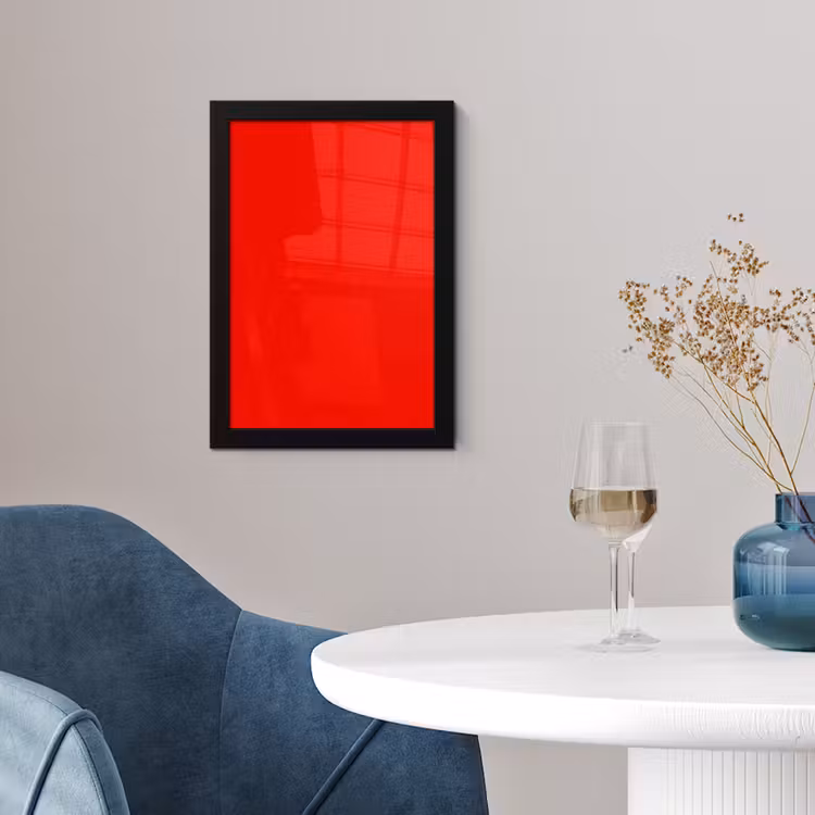 Poster met lijst - Vibrant - Vermilion - Rood — 2