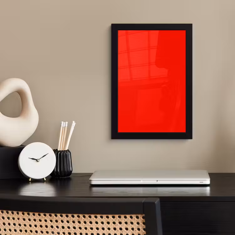 Poster met lijst - Vibrant - Vermilion - Rood — 3