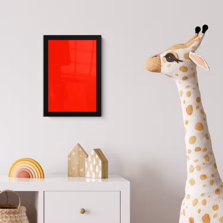 Poster met lijst - Vibrant - Vermilion - Rood — 5