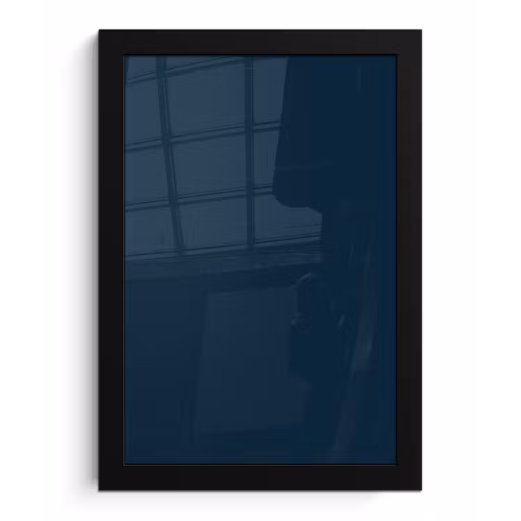 Poster met lijst - Midnight - Blue - Blauw — 1
