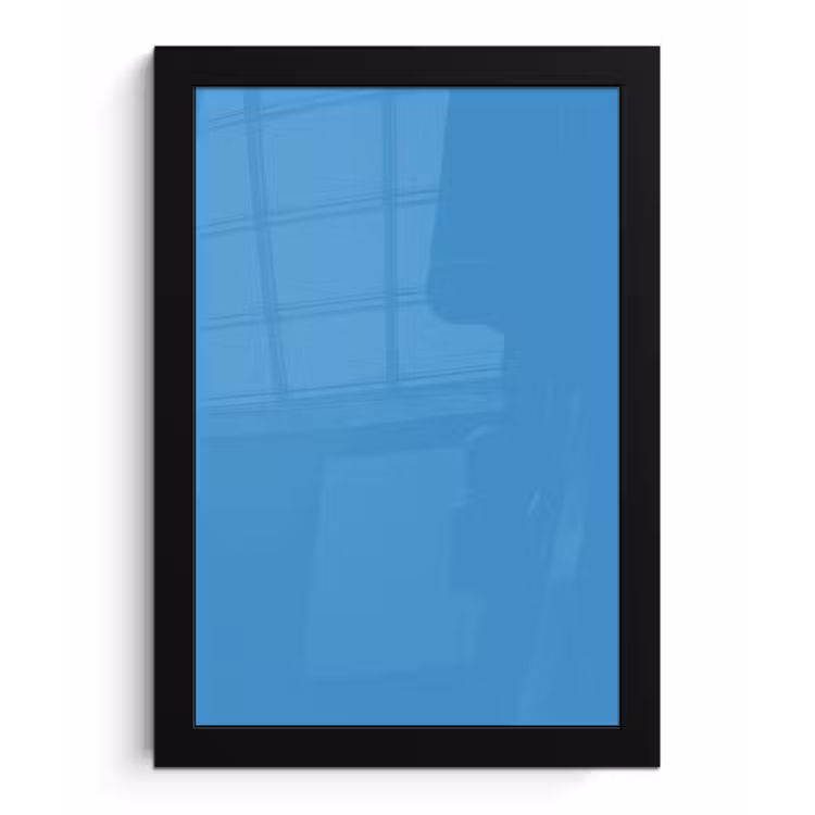 Poster met lijst - Steel - Blue - Blauw — 1
