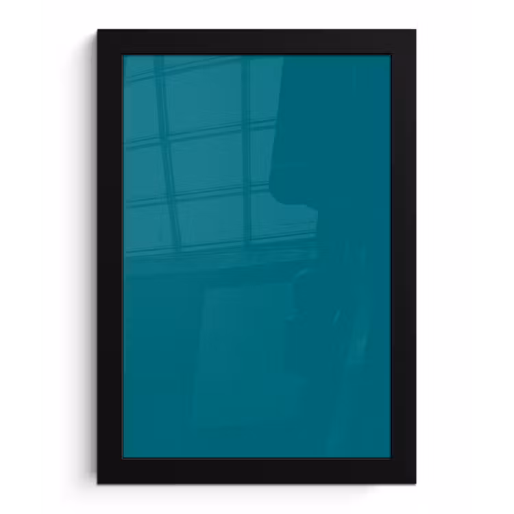 Poster met lijst - Tropical - Peacock - Blauw — 1