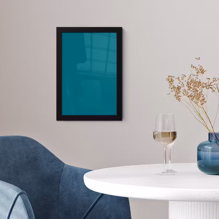 Poster met lijst - Tropical - Peacock - Blauw — 2