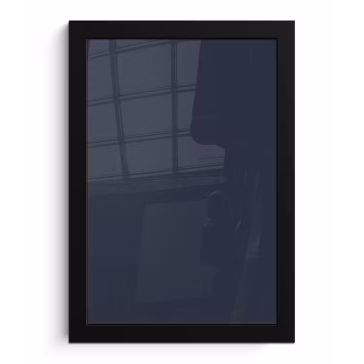 Poster met lijst - Midnight - Swing - Blauw — 1