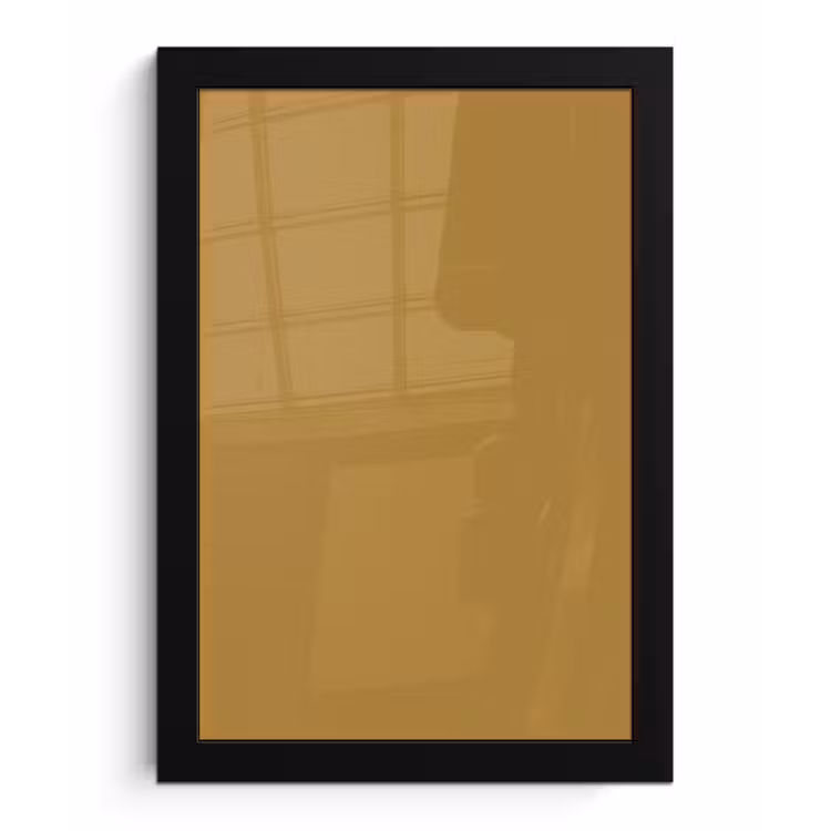 Poster met lijst - Rhythmic - Ochre - Geel — 1