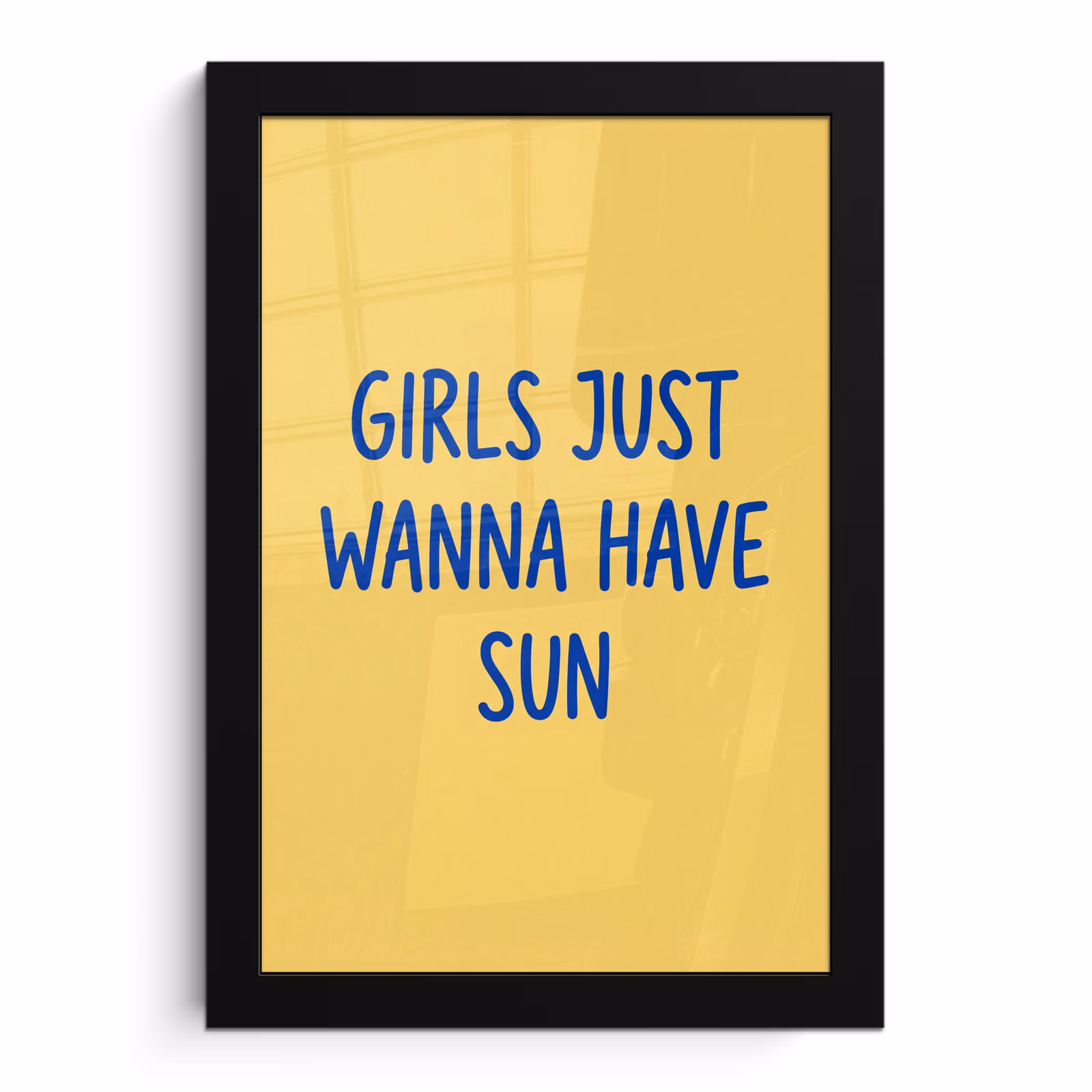 Poster met lijst - Tekst - Zon - Zomer - Modern - Geel — 1