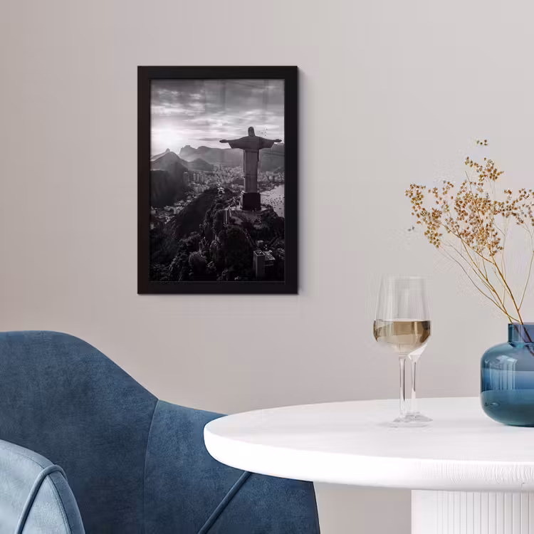 Poster met lijst - Monument - Stadsgezicht - Landschap - Zwart-wit — 2