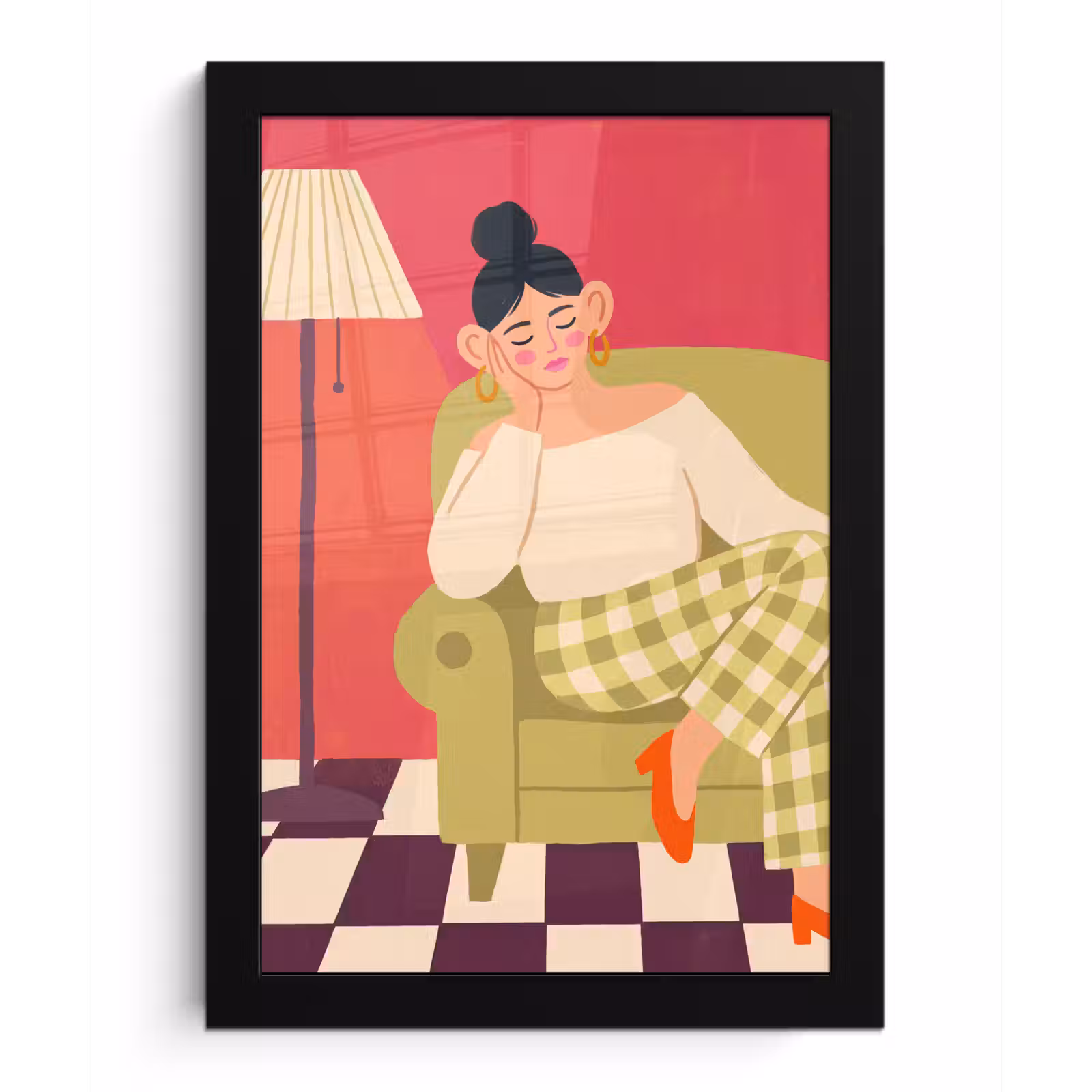 Poster met lijst - Vrouw - Rust - Interieur - Modern - Kunst — 1