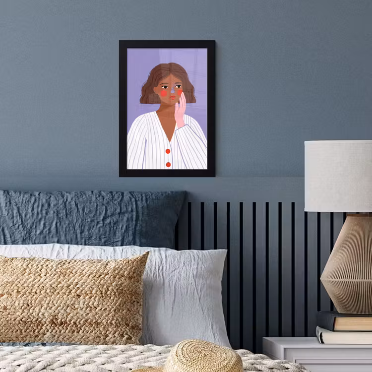 Poster met lijst - Vrouw - Gezicht - Mensen - Abstract - Kleurrijk — 4