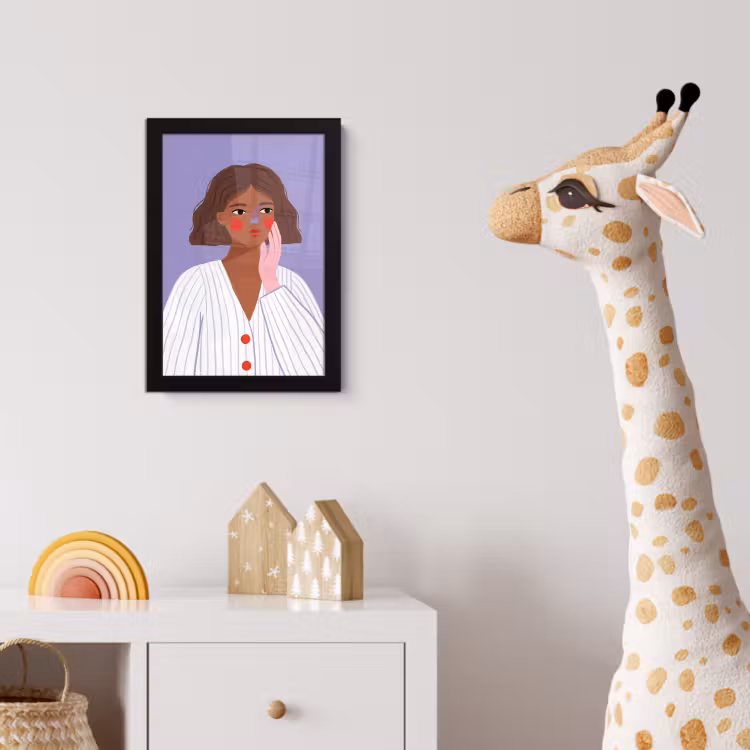Poster met lijst - Vrouw - Gezicht - Mensen - Abstract - Kleurrijk — 5