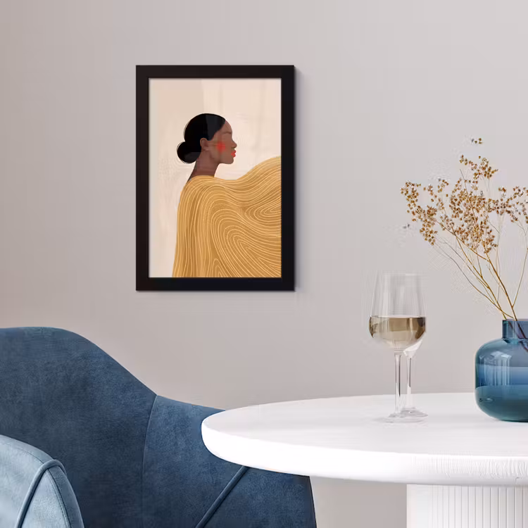 Poster met lijst - Vrouw - Profiel - Modern - Abstract - Kunst — 2