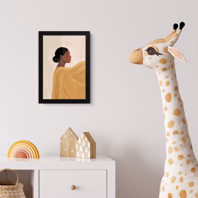 Poster met lijst - Vrouw - Profiel - Modern - Abstract - Kunst — 5