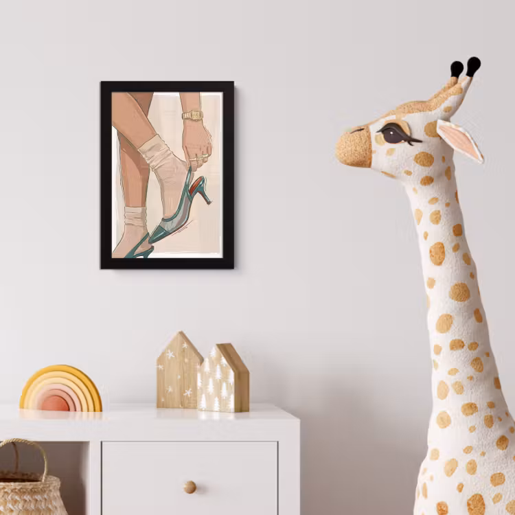 Poster met lijst - Vrouw - Schoen - Mode - Lifestyle - Groen — 5