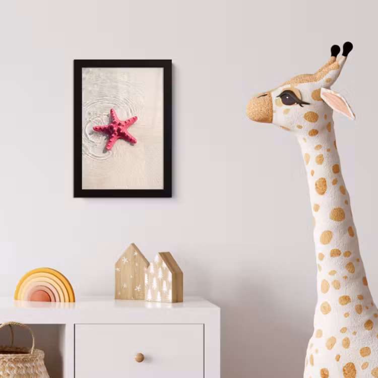 Poster met lijst - Zeeleven - Zeester - Strand - Roze - Water — 5