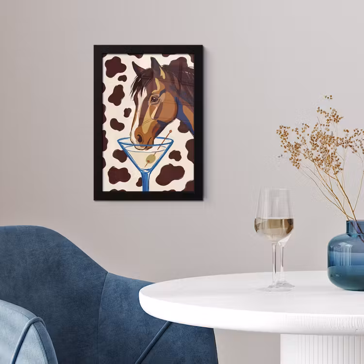 Poster met lijst - Paard - Martini - Dieren - Abstract - Bruin — 2