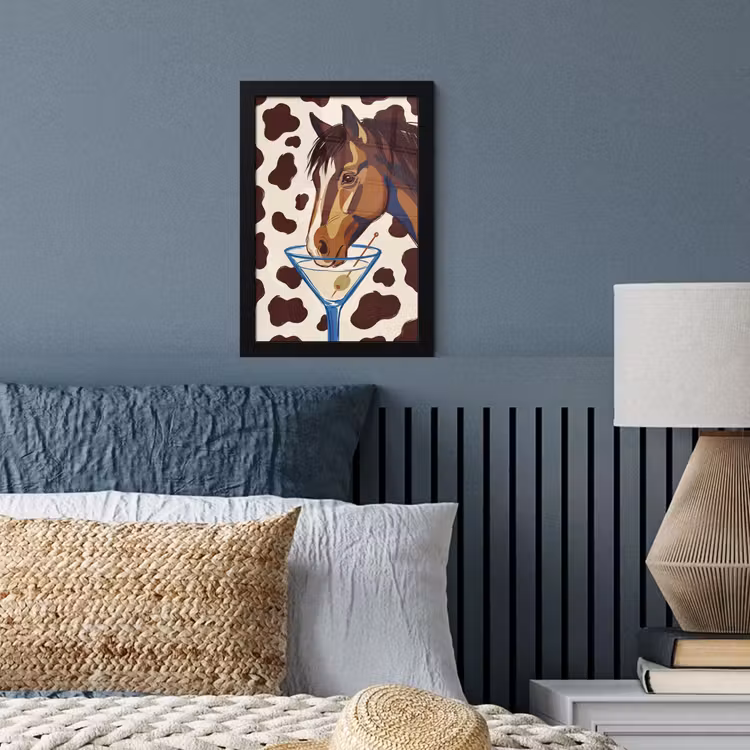 Poster met lijst - Paard - Martini - Dieren - Abstract - Bruin — 4