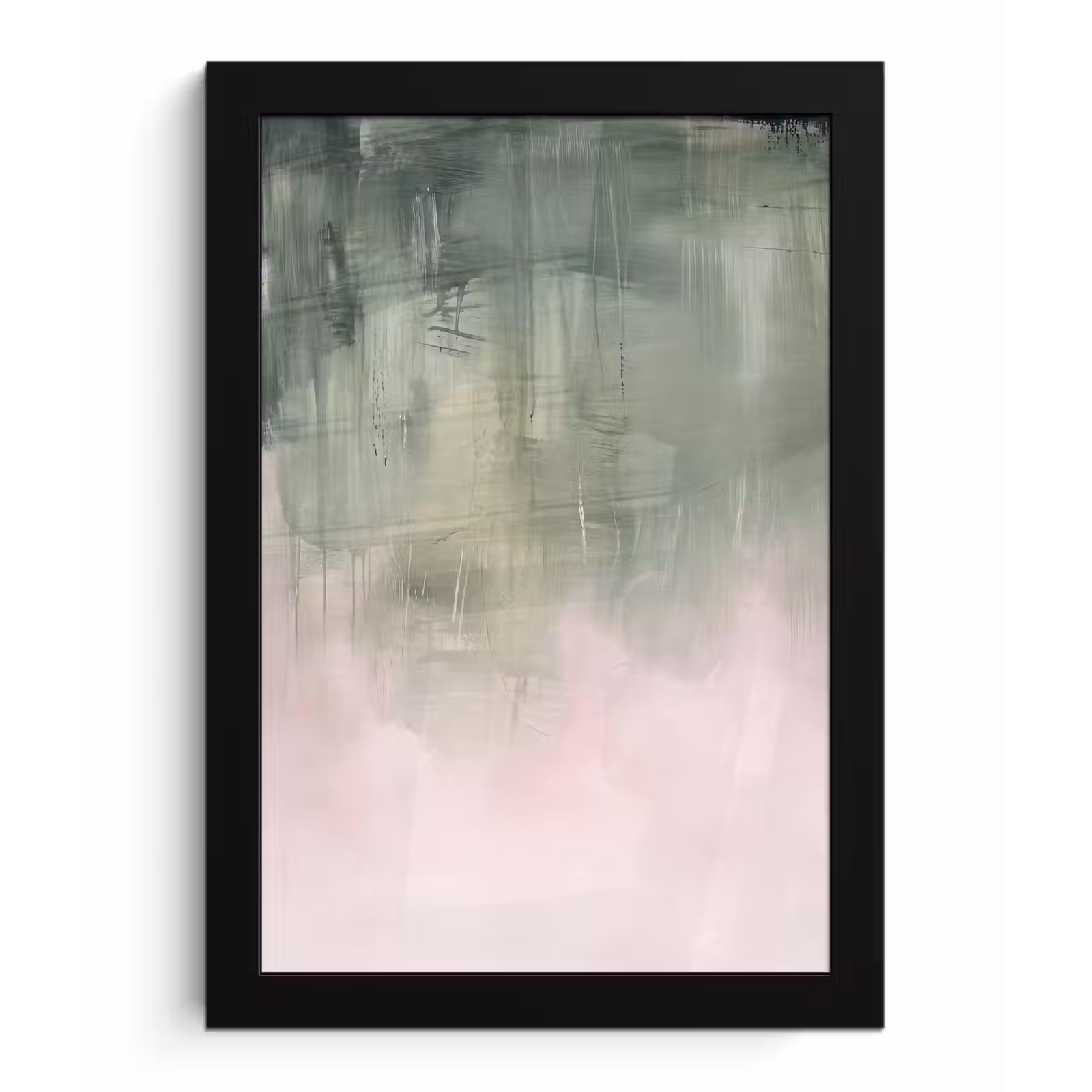 Poster met lijst - Kunst - Abstract - Modern - Groen - Roze — 1