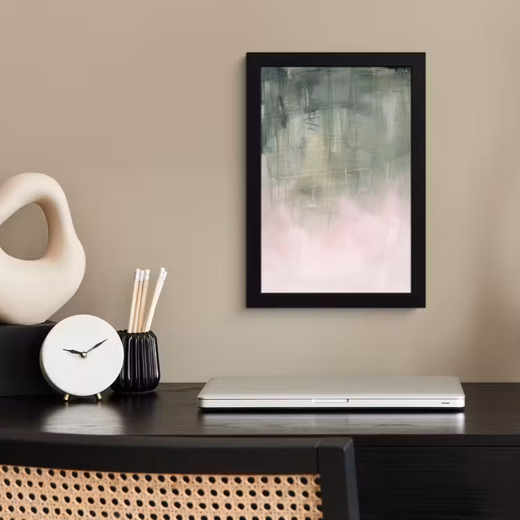 Poster met lijst - Kunst - Abstract - Modern - Groen - Roze — 3