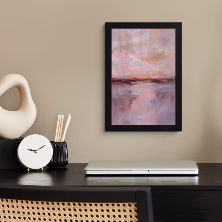 Poster met lijst - Landschap - Zonsondergang - Abstract - Modern - Roze — 3