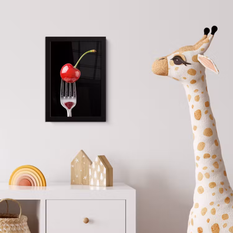 Poster met lijst - Rode kers - Vork — 5