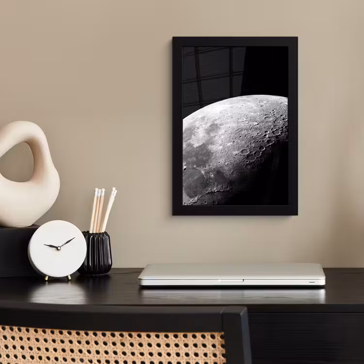 Poster met lijst - Maan - Kraters - Ruimte — 3