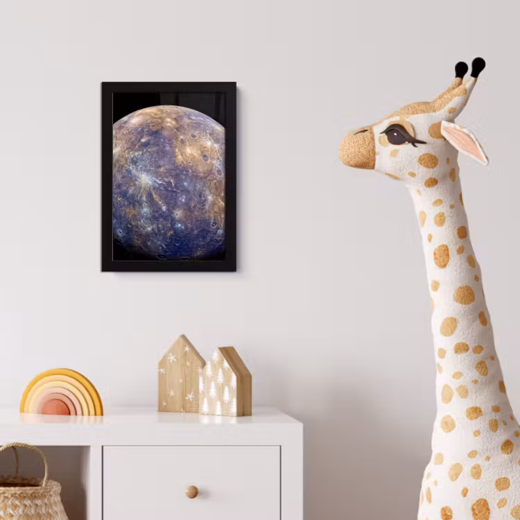 Poster met lijst - Planeet - Kraters - Ruimte — 5
