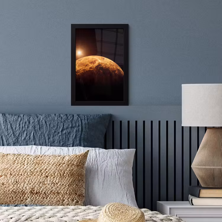 Poster met lijst - Planeet - Ruimte - Oranje — 4
