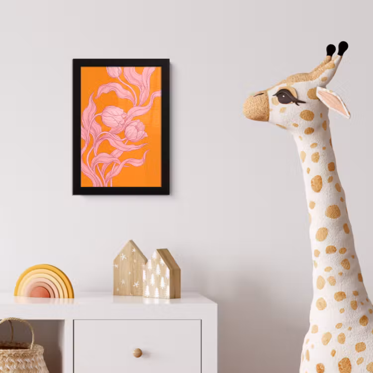 Poster met lijst - Roze bloemen - Modern — 5