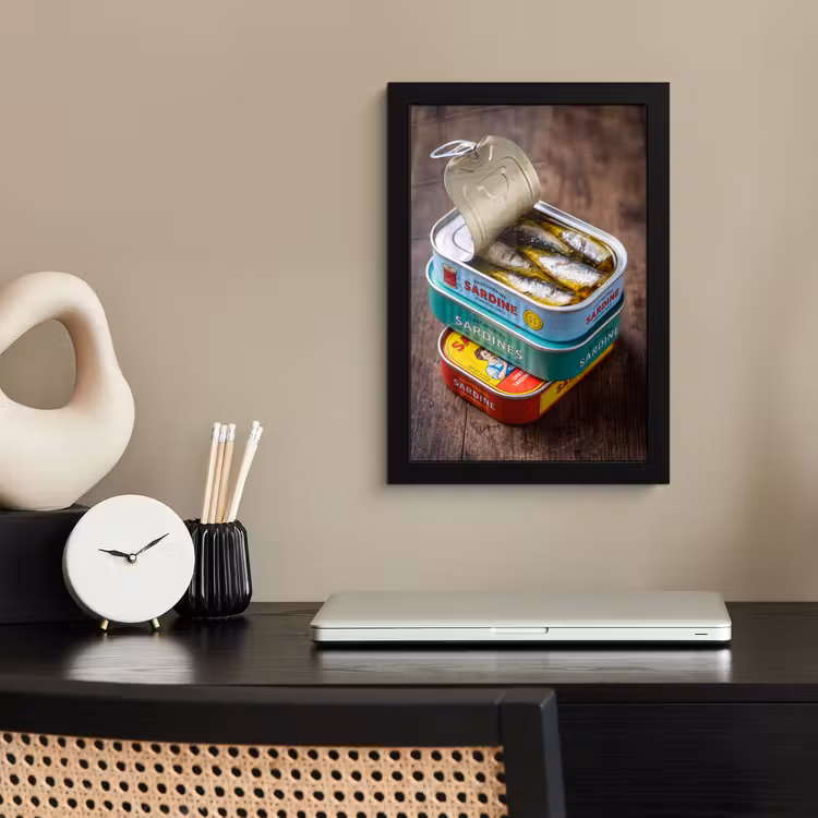 Poster met lijst - Vis - Blikjes - Keuken — 3