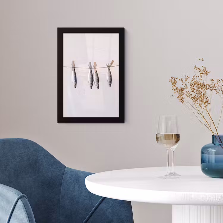 Poster met lijst - Vis - Hangend - Eten — 2