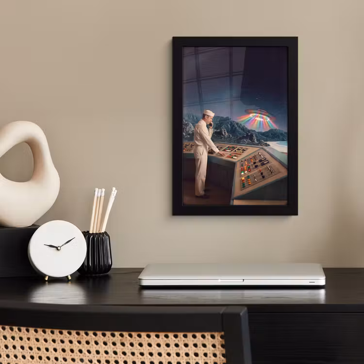 Poster met lijst - Man - Controlekamer - Strand — 3