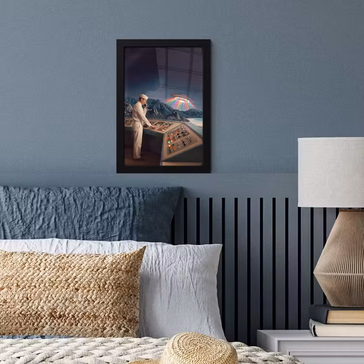Poster met lijst - Man - Controlekamer - Strand — 4