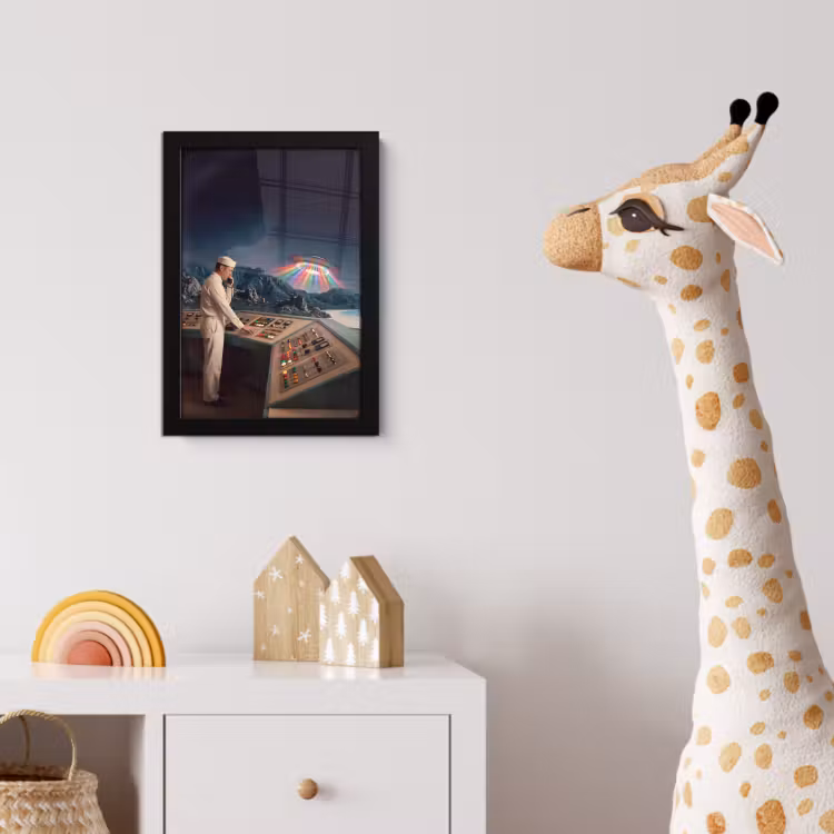 Poster met lijst - Man - Controlekamer - Strand — 5
