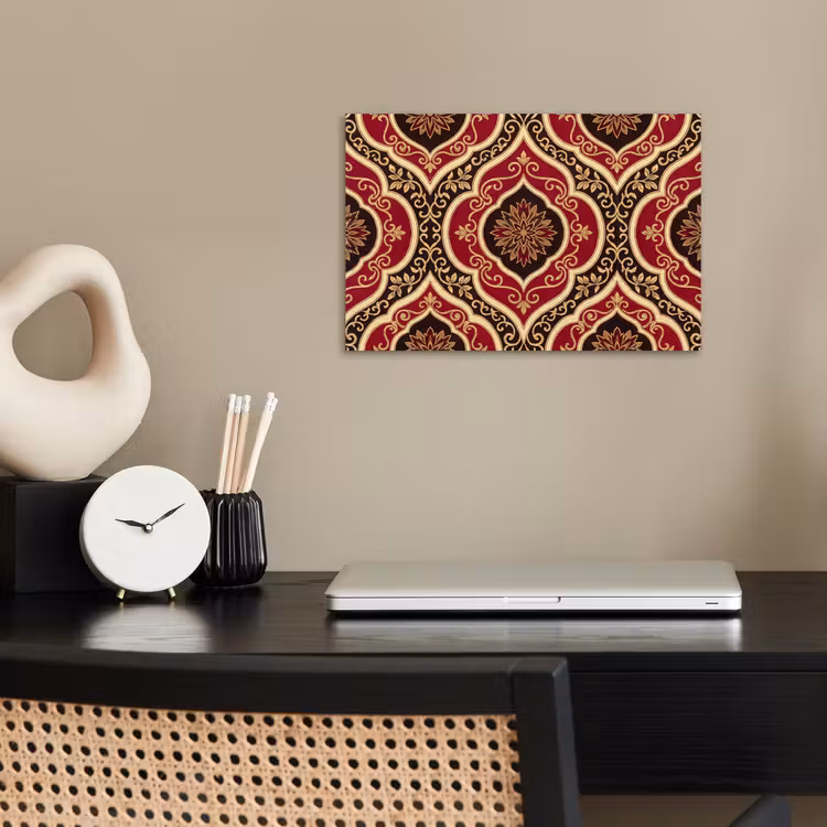 Poster - Patroon - Ornament - Barok - Rood - Goud — 2
