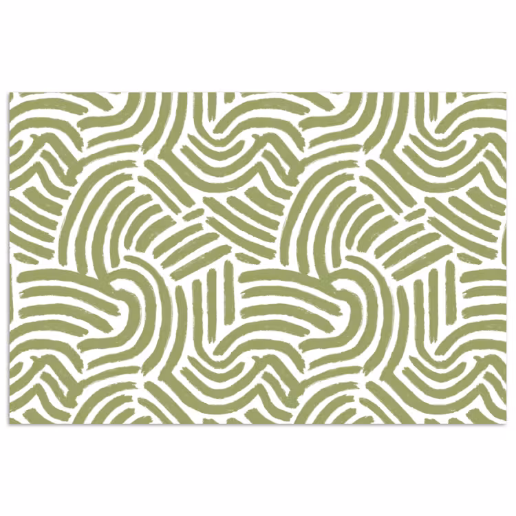 Poster - Saliegroen - Abstract - Bogen - Handgetekend - Patroon — 1