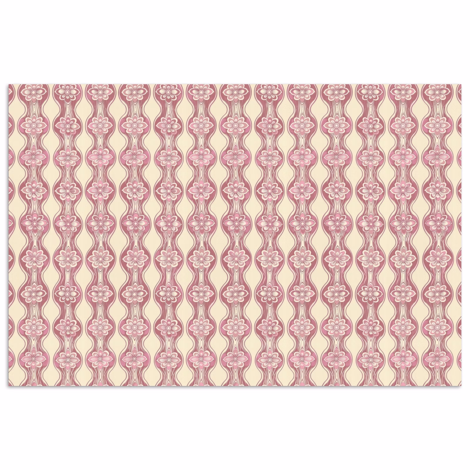 Poster - Paarsroze - Bloemen - Retro - Patroon — 1