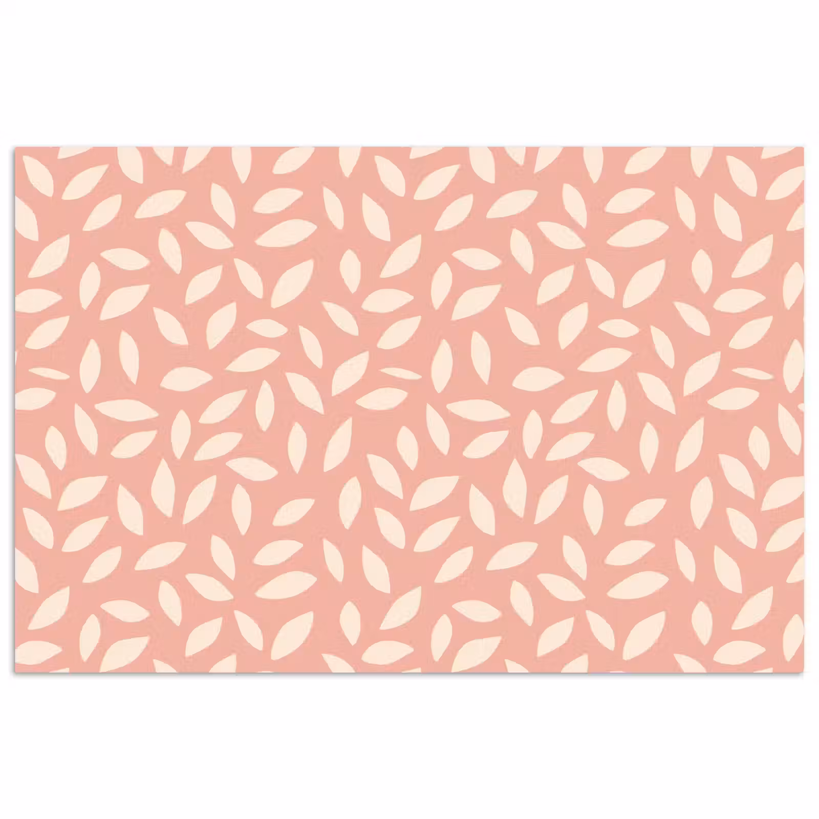 Poster - Roze - Bladeren - Speels - Patroon — 1