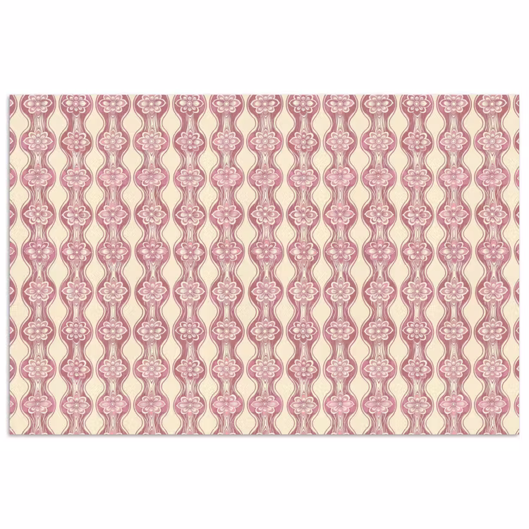 Poster - Paarsroze - Bloemen - Retro - Patroon — 1