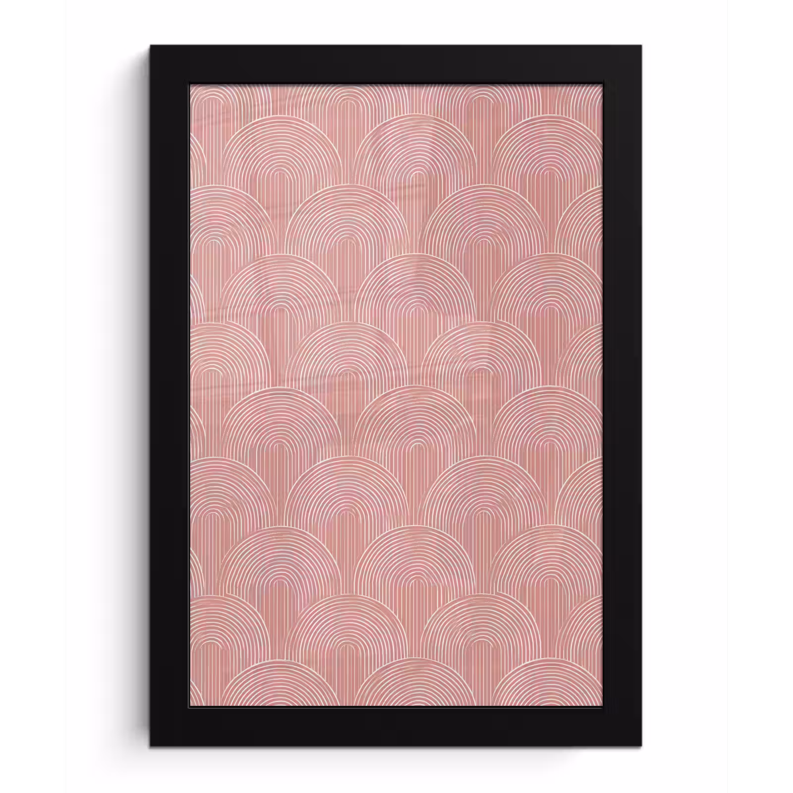 Poster met lijst - Oudroze - Bogen - Deco - Lijnen — 1