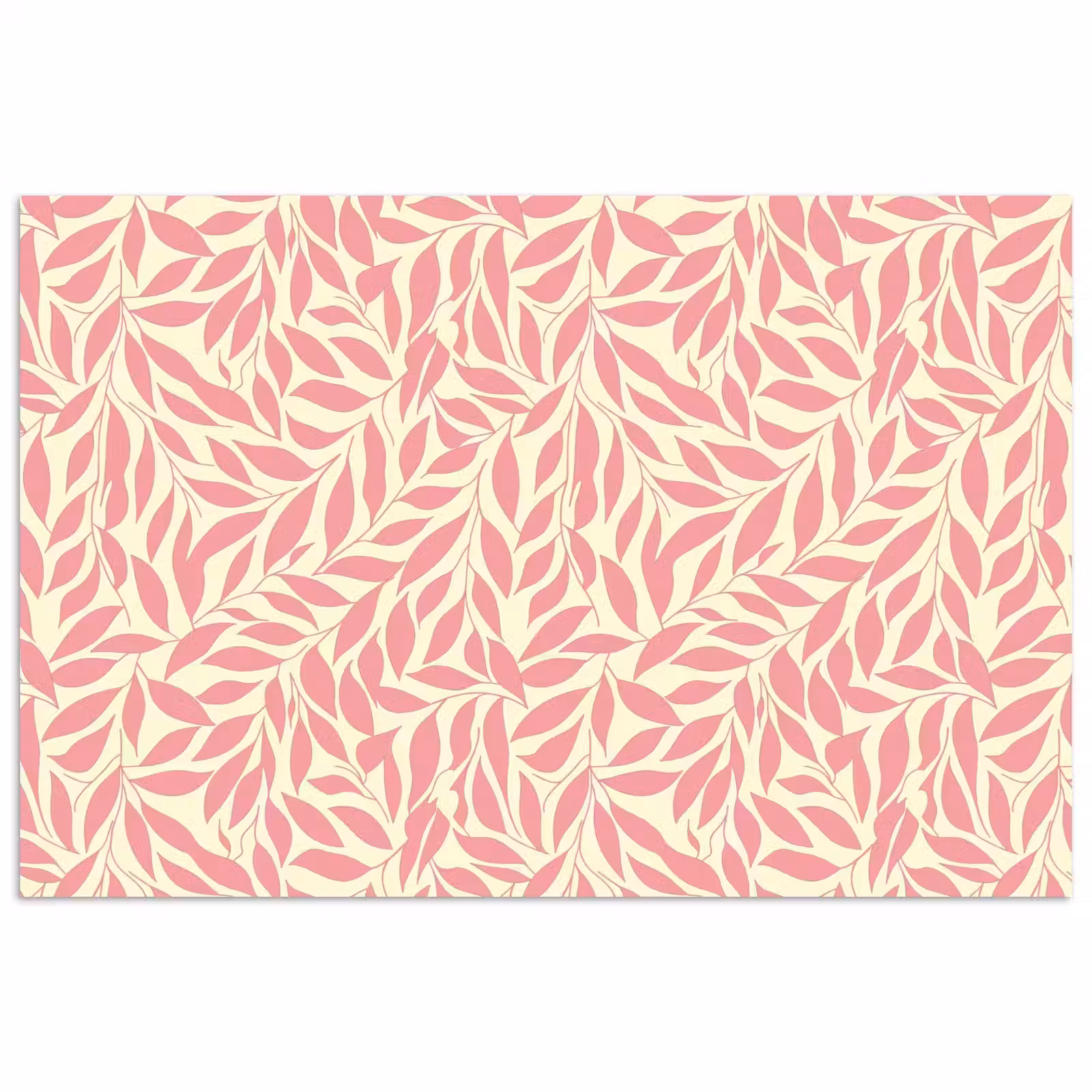 Poster - Roze - Bladeren - Dynamisch - Patroon — 1