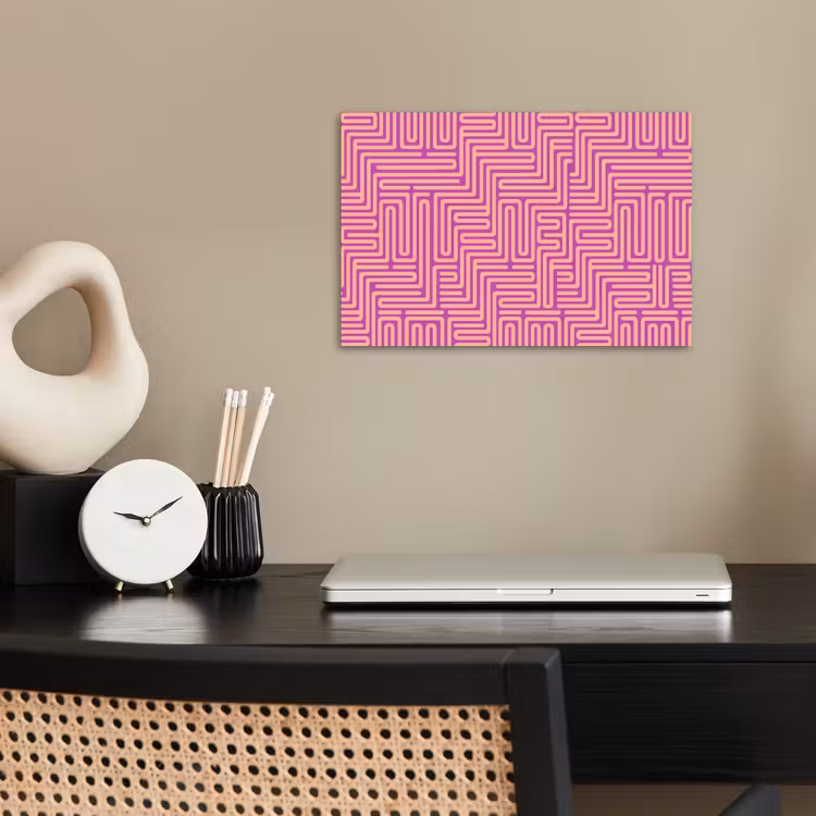 Poster - Patroon - Lijnen - Abstract - Modern - Paars — 2