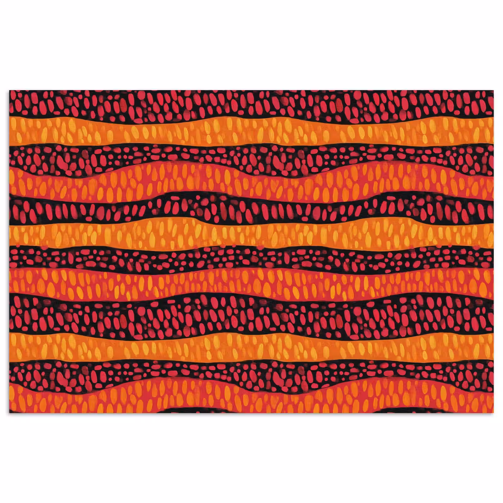 Poster - Oranje - Roze - Expressief - Patroon — 1